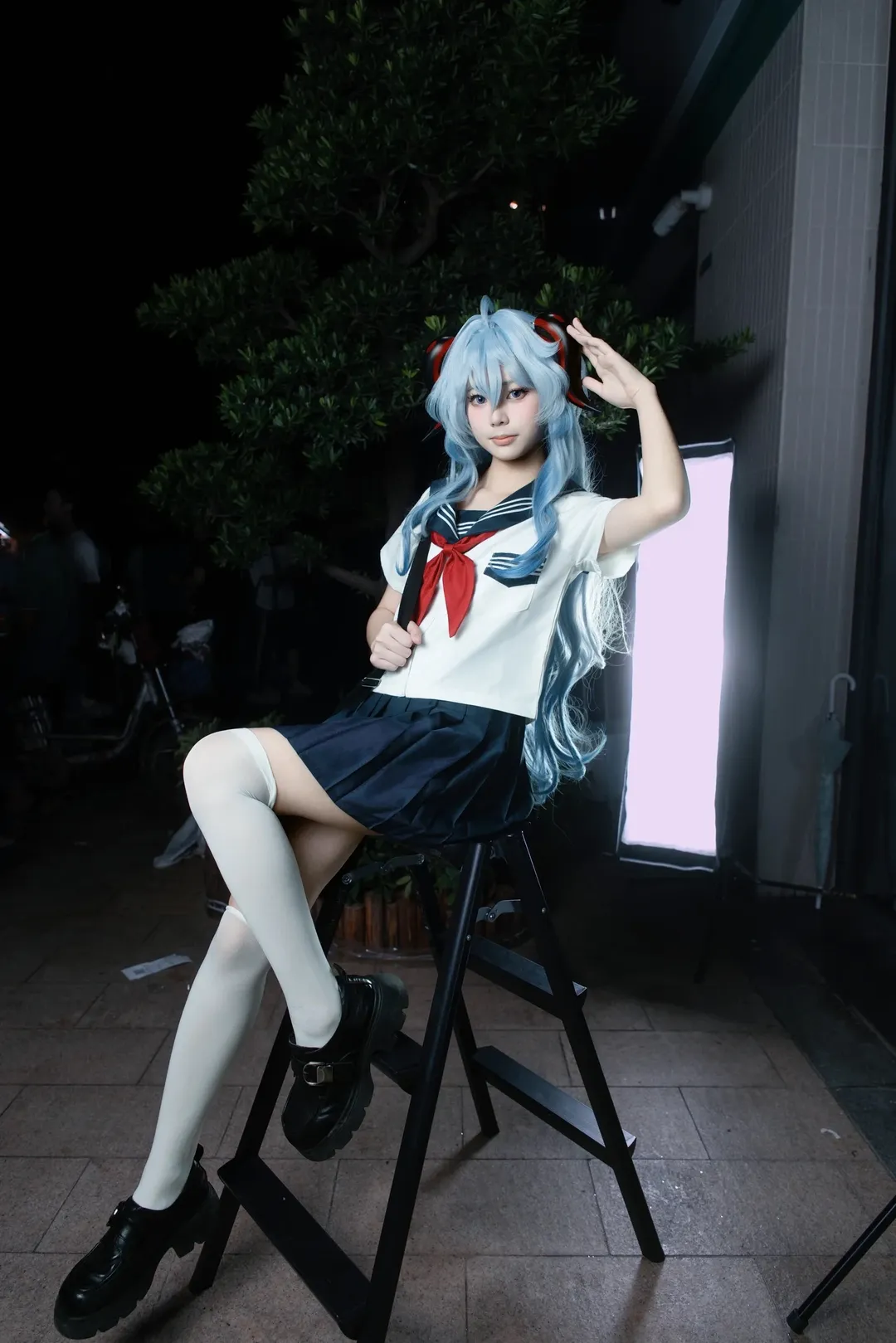 【甘雨cos】原神甘雨JK校园风闪耀广州萤火虫