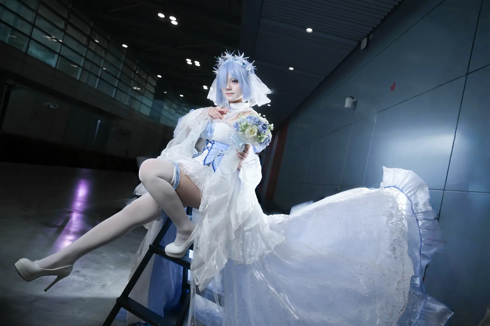 【蕾姆cos】江门结缘漫展上如冰雪般纯净的花嫁造型