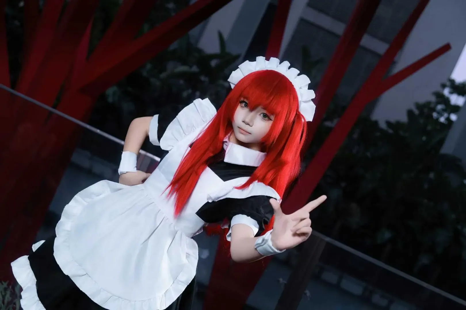 [Ikuyo Kita Cosplay] Red-Haired Maid Daily Life at Guangzhou Firefly ACG Expo - Image 2