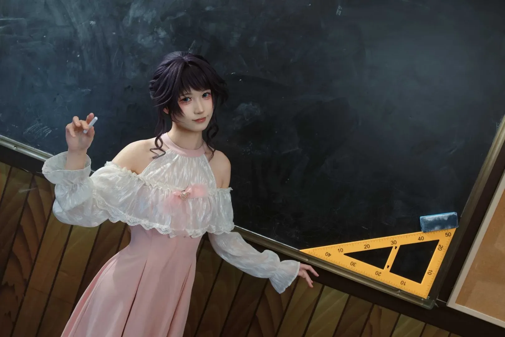 【和栗薰子cos】花薰凛然，教室里的紫色小蛋糕 - 第 3 张