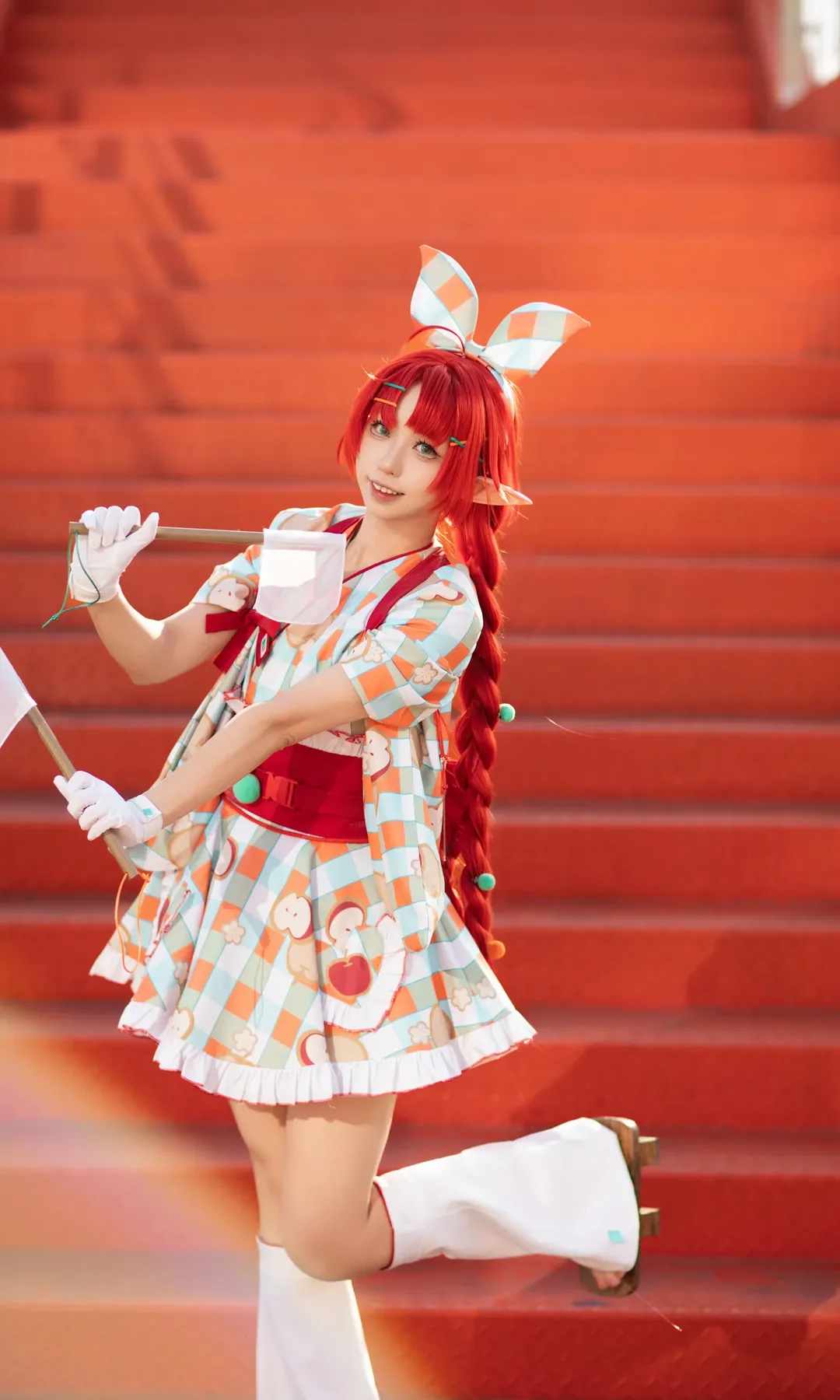 【桃金娘cos】明日方舟未许之地的红楼梯拍摄 - 第 1 张