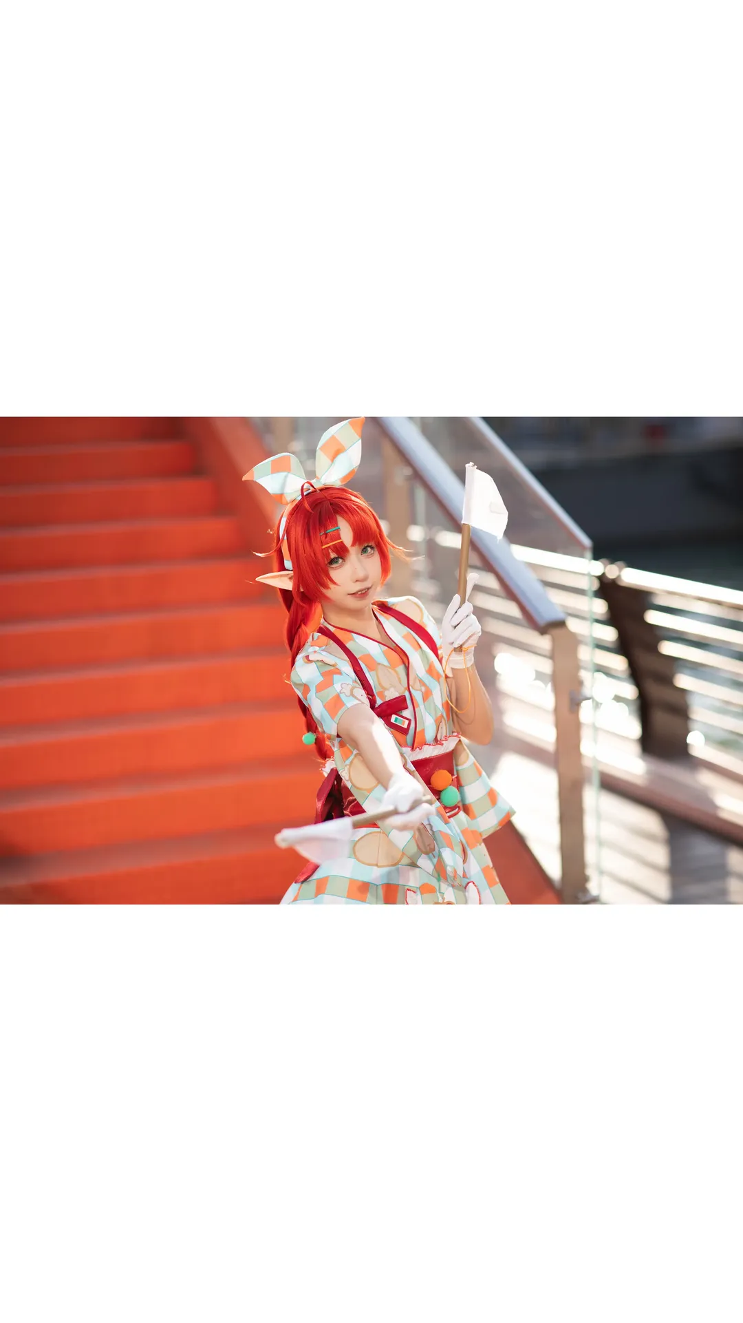 【桃金娘cos】明日方舟未许之地的红楼梯拍摄 - 第 4 张