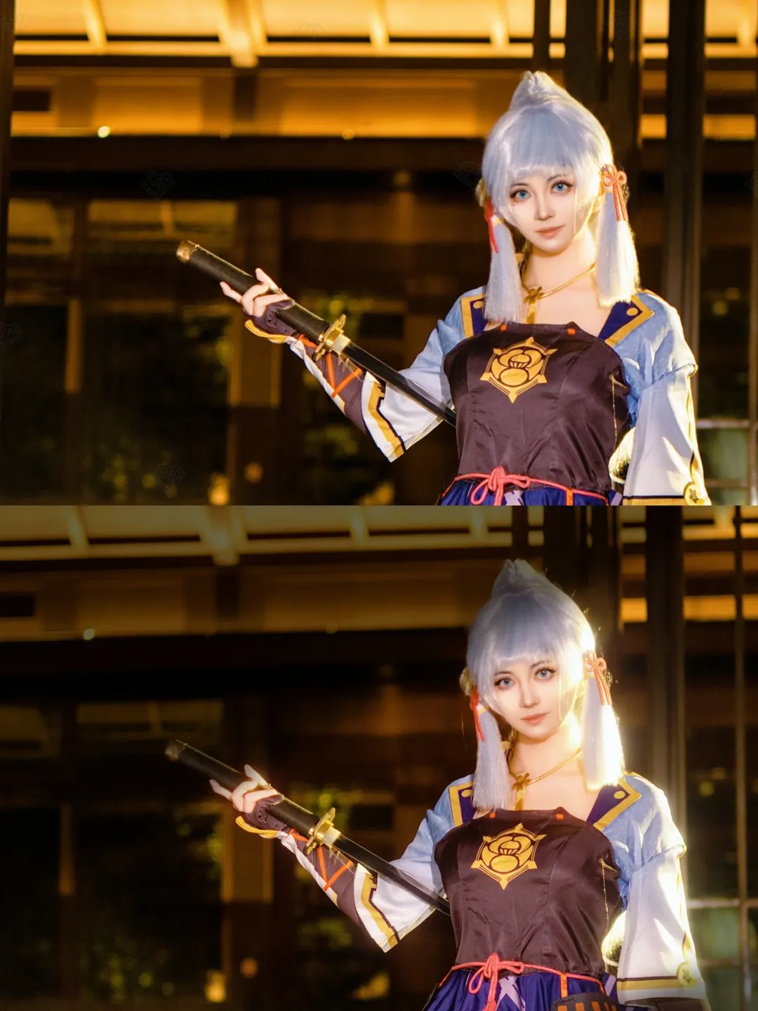 【神里绫华cos】原神神里流太刀术皆传的夜景逆光拍摄手记 - 第 1 张