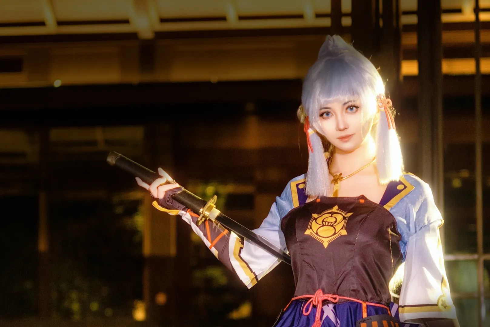 【神里绫华cos】原神神里流太刀术皆传的夜景逆光拍摄手记 - 第 3 张