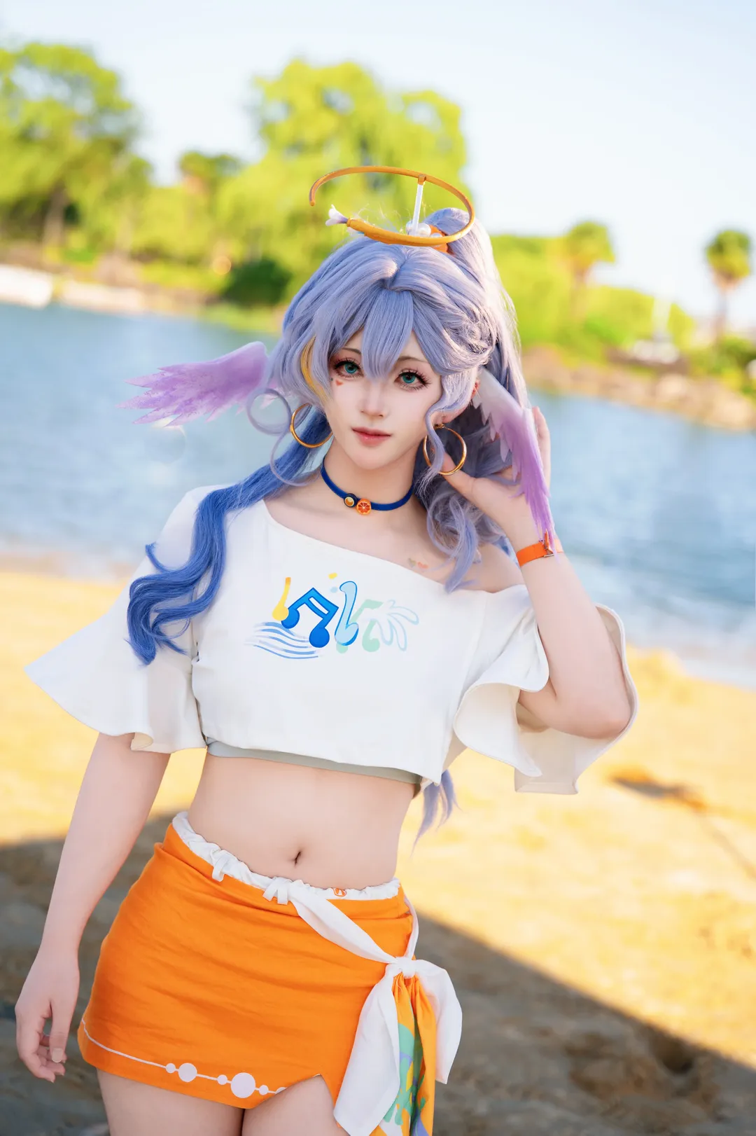 【知更鸟cos】海边漫步，崩坏：星穹铁道的夏日随拍 - 第 2 张