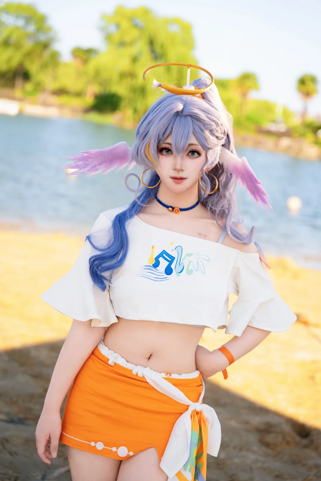 【知更鸟cos】海边漫步，崩坏：星穹铁道的夏日随拍 - 第 3 张