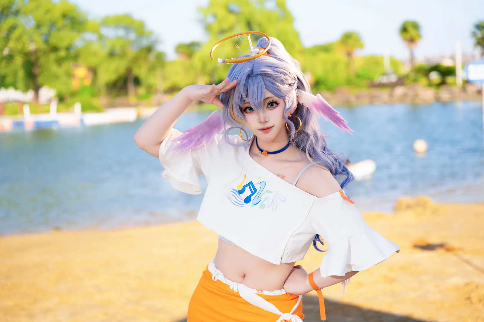 【知更鸟cos】海边冒险，崩坏：星穹铁道里的夏日定格 - 第 3 张