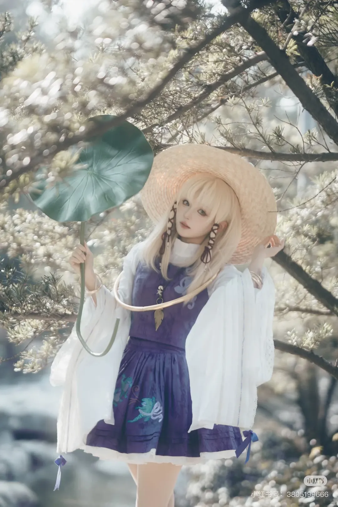 【洩矢諏訪子cos】東方project中的青蛙神明，夏季荷葉與藤編草帽的搭配 - 第 3 張