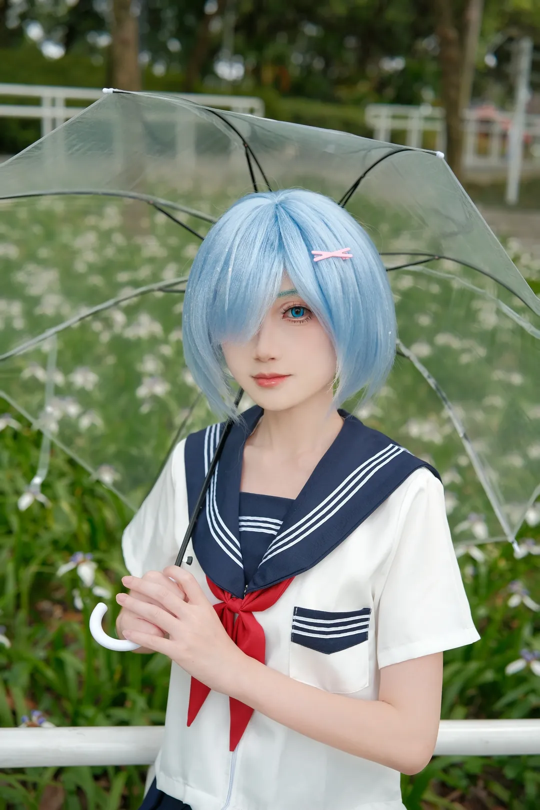 【蕾姆cos】从零开始的异世界生活，水手服少女的公园漫步 - 第 2 张