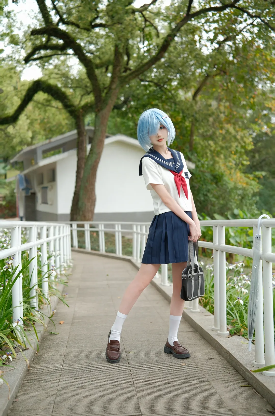【蕾姆cos】从零开始的异世界生活，水手服少女的公园漫步 - 第 7 张