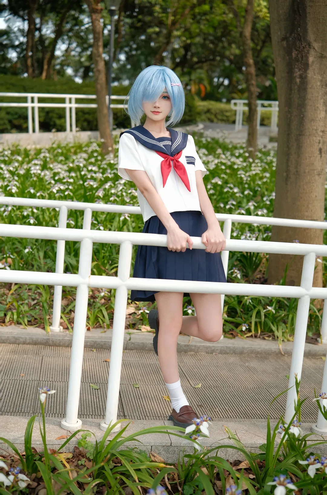 【蕾姆cos】从零开始的异世界生活，水手服少女的公园漫步 - 第 8 张