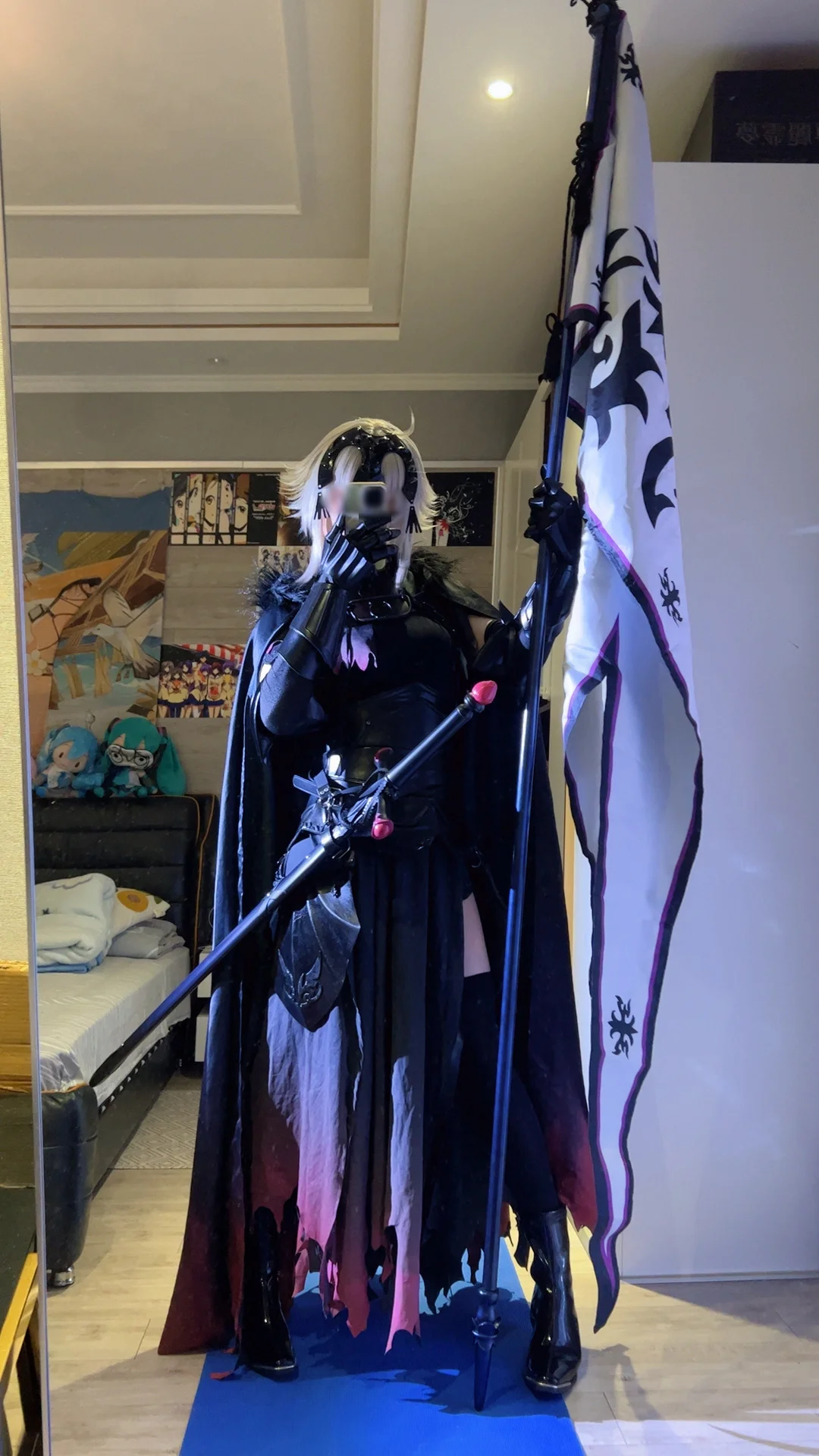 【黑贞cos】fgo旗杆可以拆三节带进展子吗？附出展心得 - 第 1 张