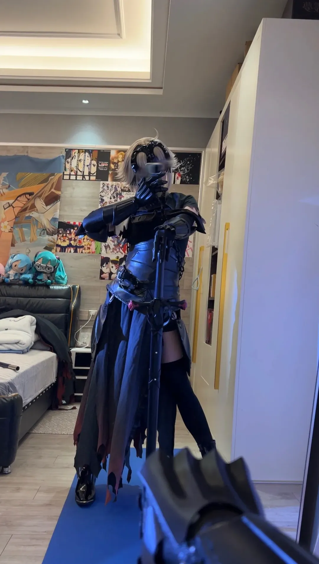 【黑贞cos】fgo旗杆可以拆三节带进展子吗？附出展心得 - 第 2 张