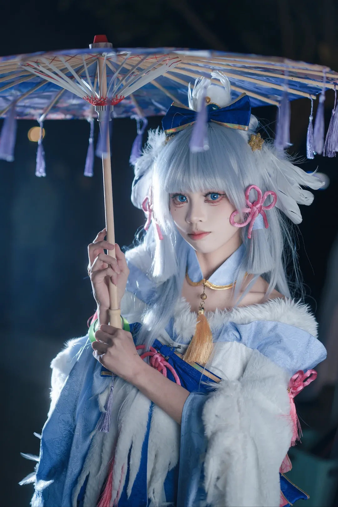 【神裡綾華cos】夜場與紙傘摺扇的鏡頭對話 - 第 3 張