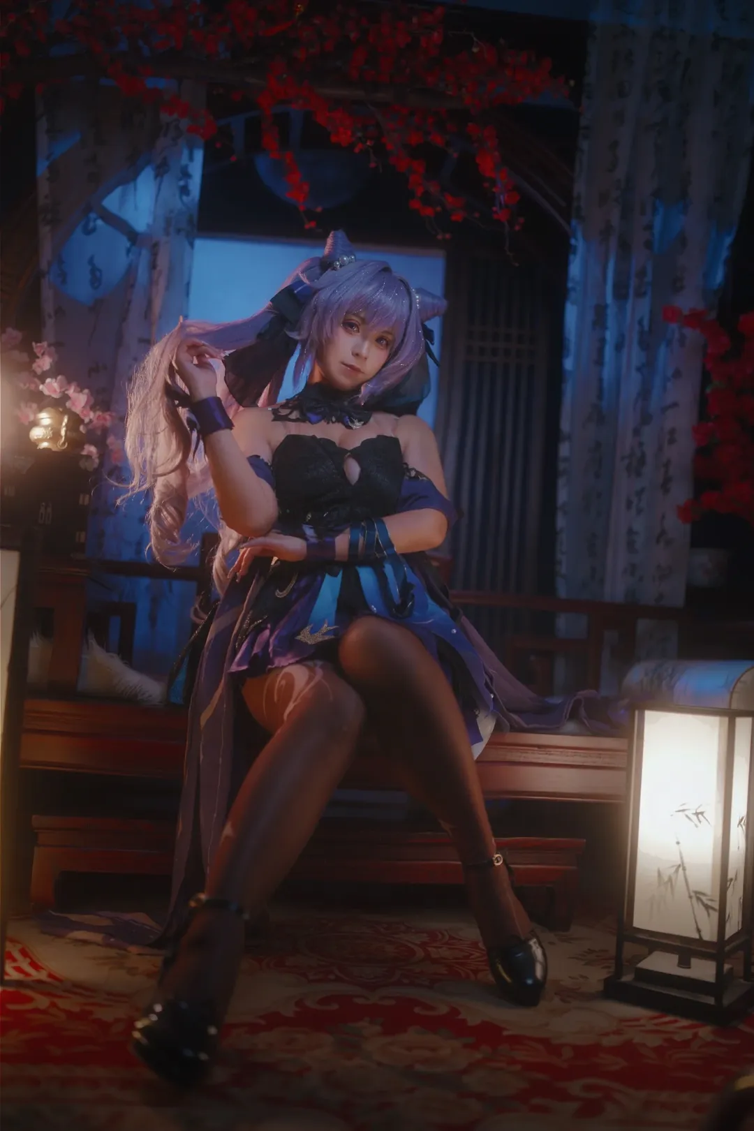 【Keqing cosplay】Purple Lightning of the Yuheng: Traditional Chinese Aesthetics in Genshin Impact - Image 2