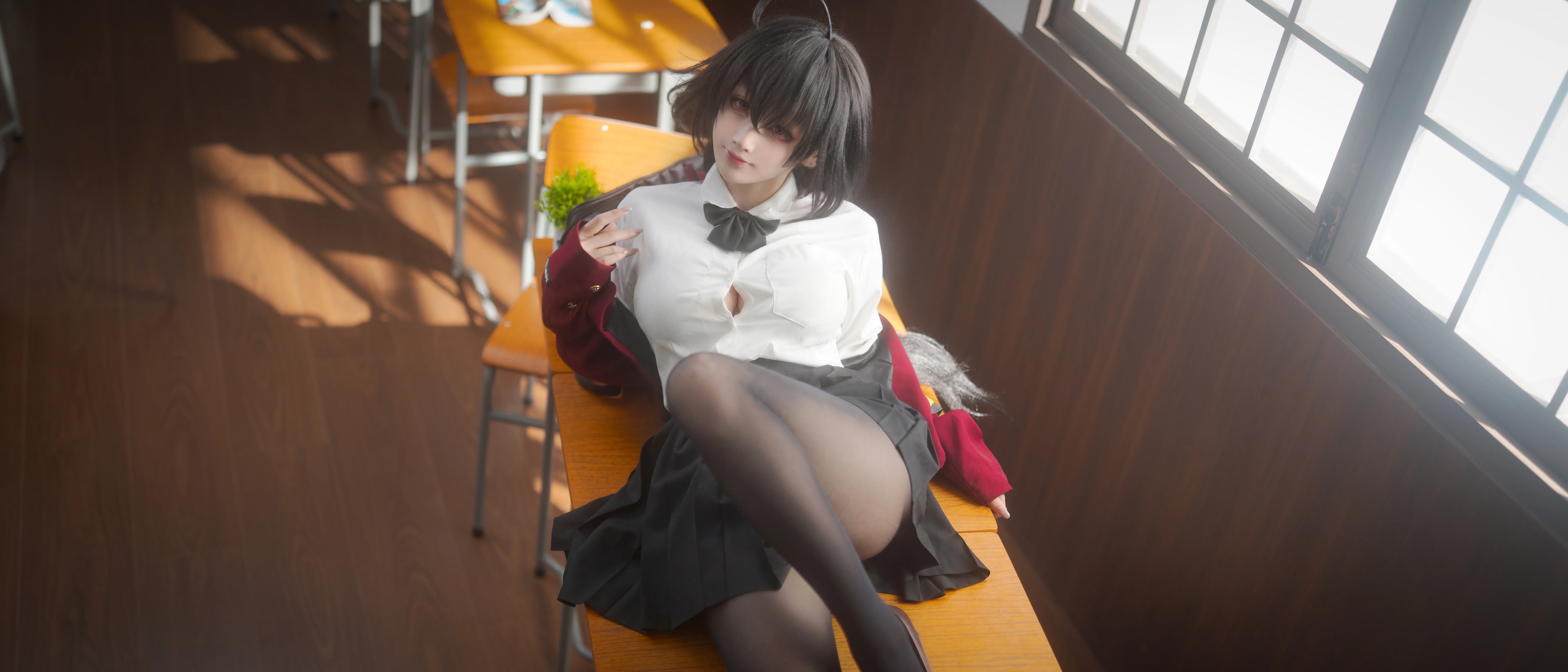 【大凤cos】换上碧蓝航线的JK校园装，记录教室午后的慵懒日常 - 第 2 张