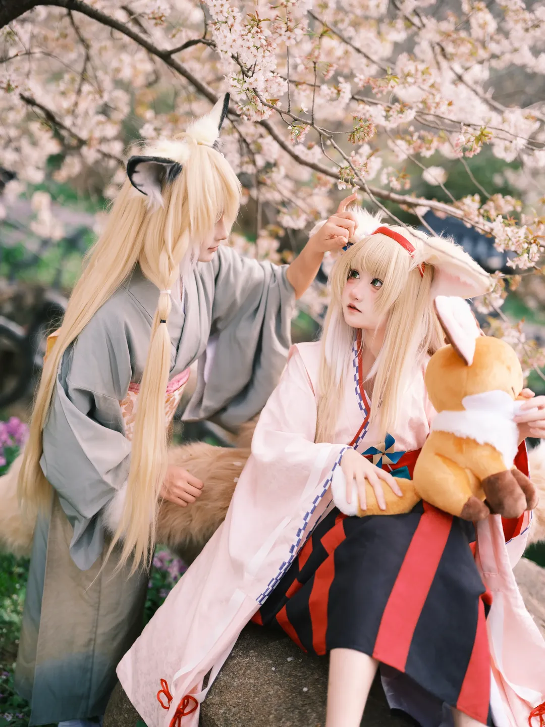 【鈴蘭cos】明日方舟，櫻花樹下的狐狸一家 - 第 3 張