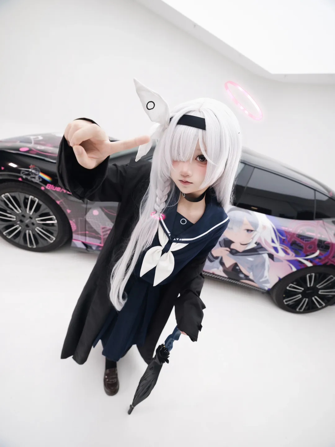 【普拉娜cos】碧蓝档案痛车，当车娘的次元碰撞 - 第 1 张
