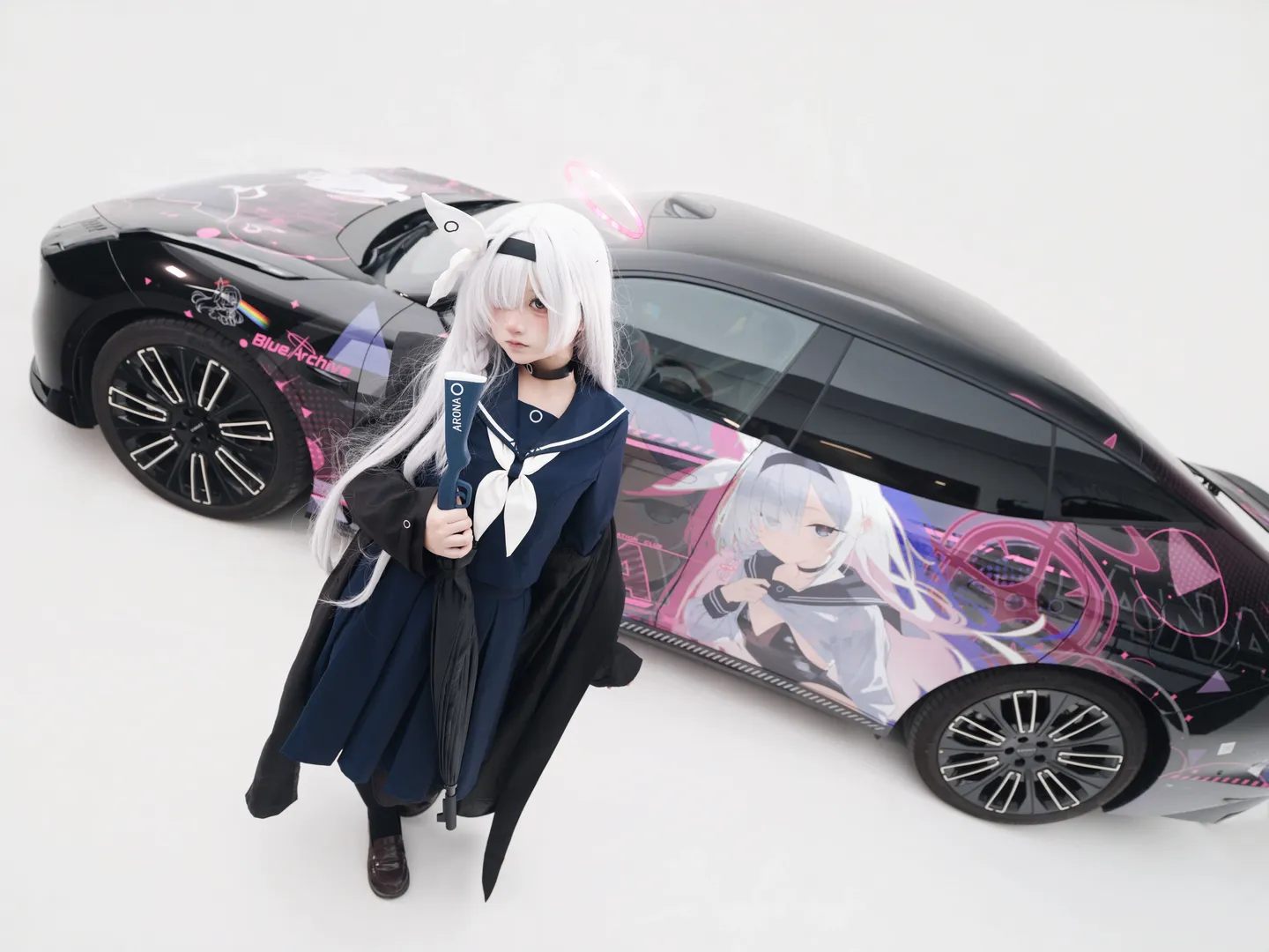 【普拉娜cos】碧蓝档案痛车，当车娘的次元碰撞 - 第 2 张