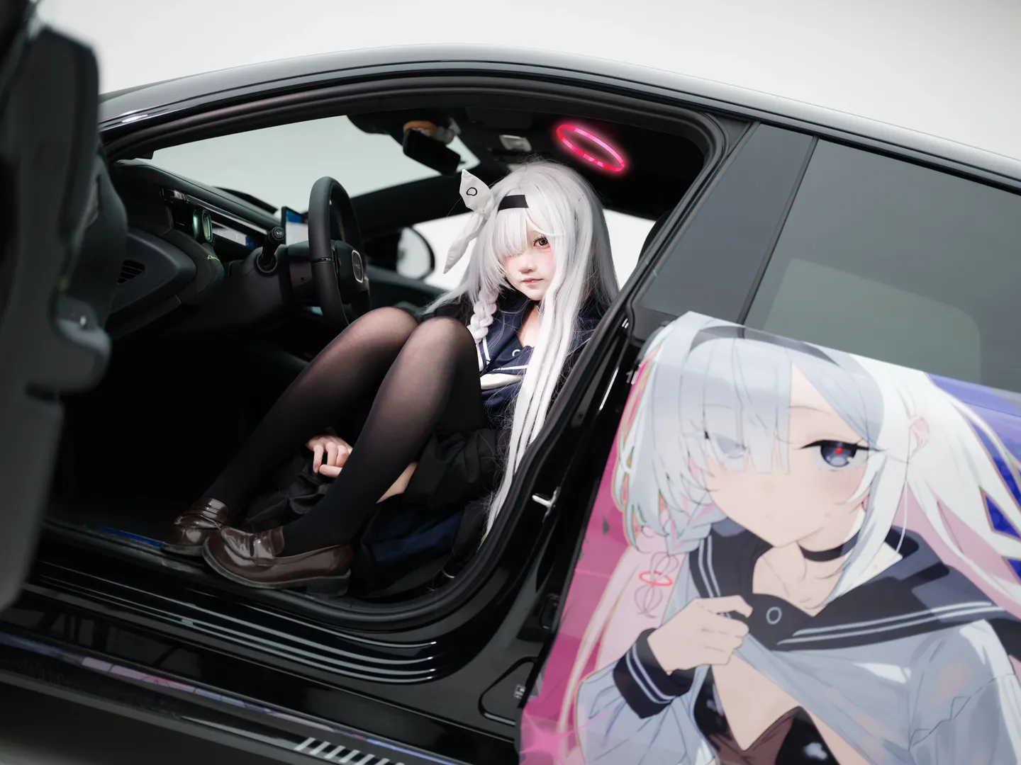 【普拉娜cos】碧蓝档案痛车，当车娘的次元碰撞 - 第 6 张