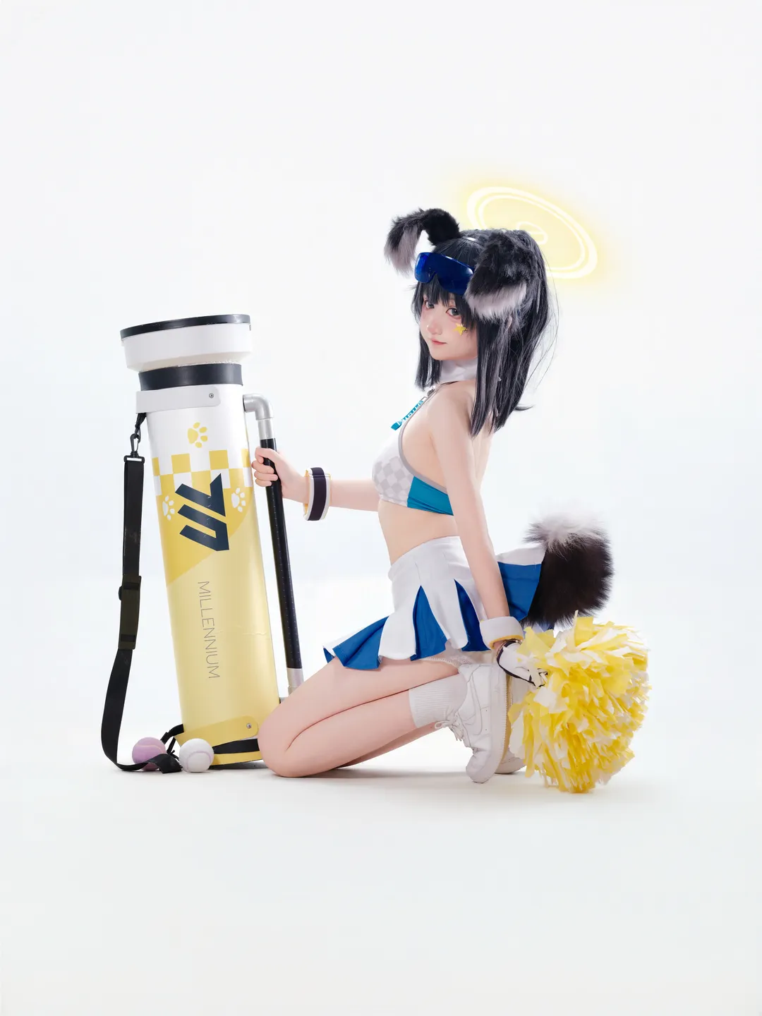 【猫冢响cos】蔚蓝档案中的啦啦队大狗勾 - 第 5 张