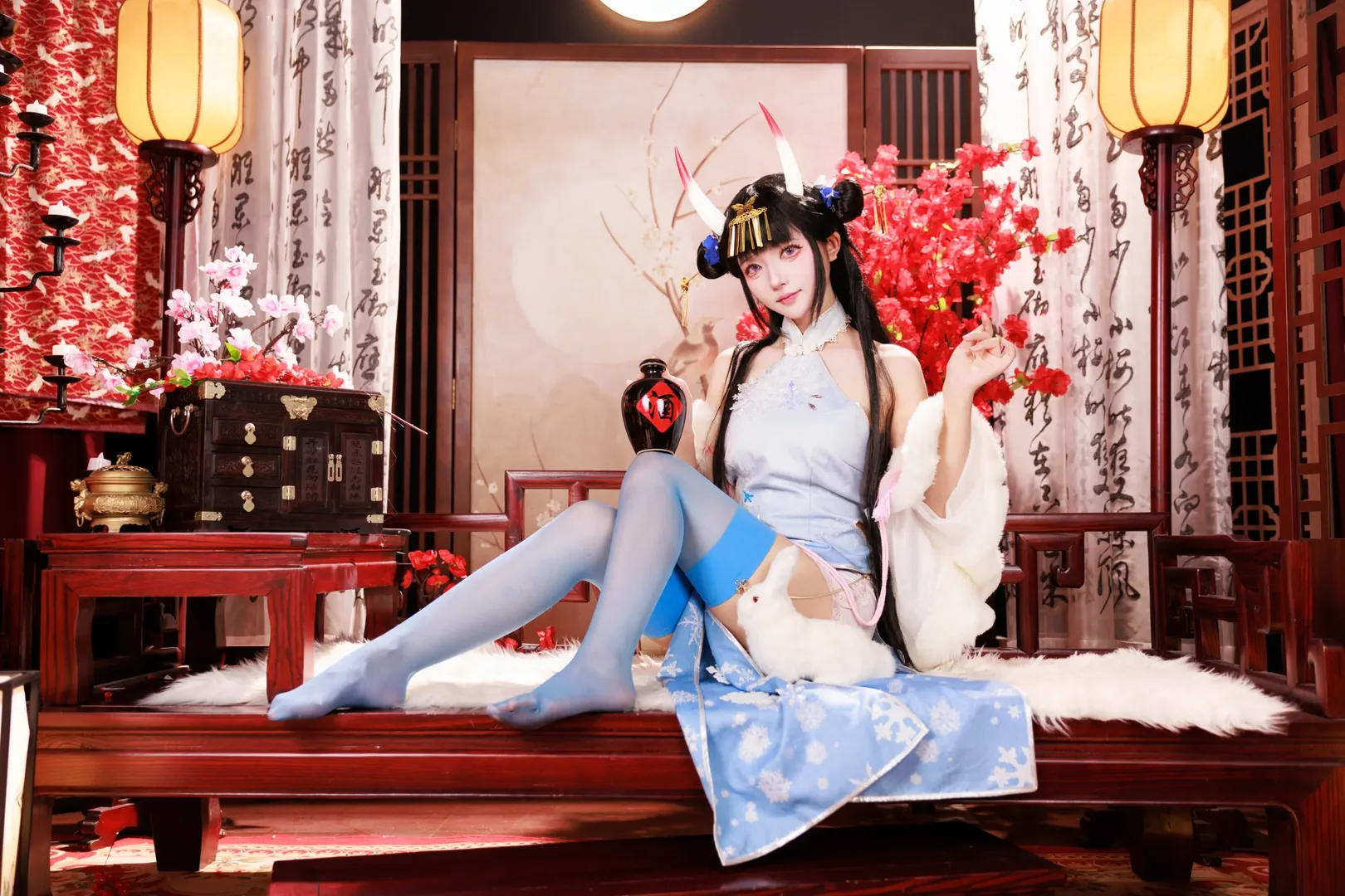 【能代cos】碧蓝航线旗袍造型，尽显清冷优雅