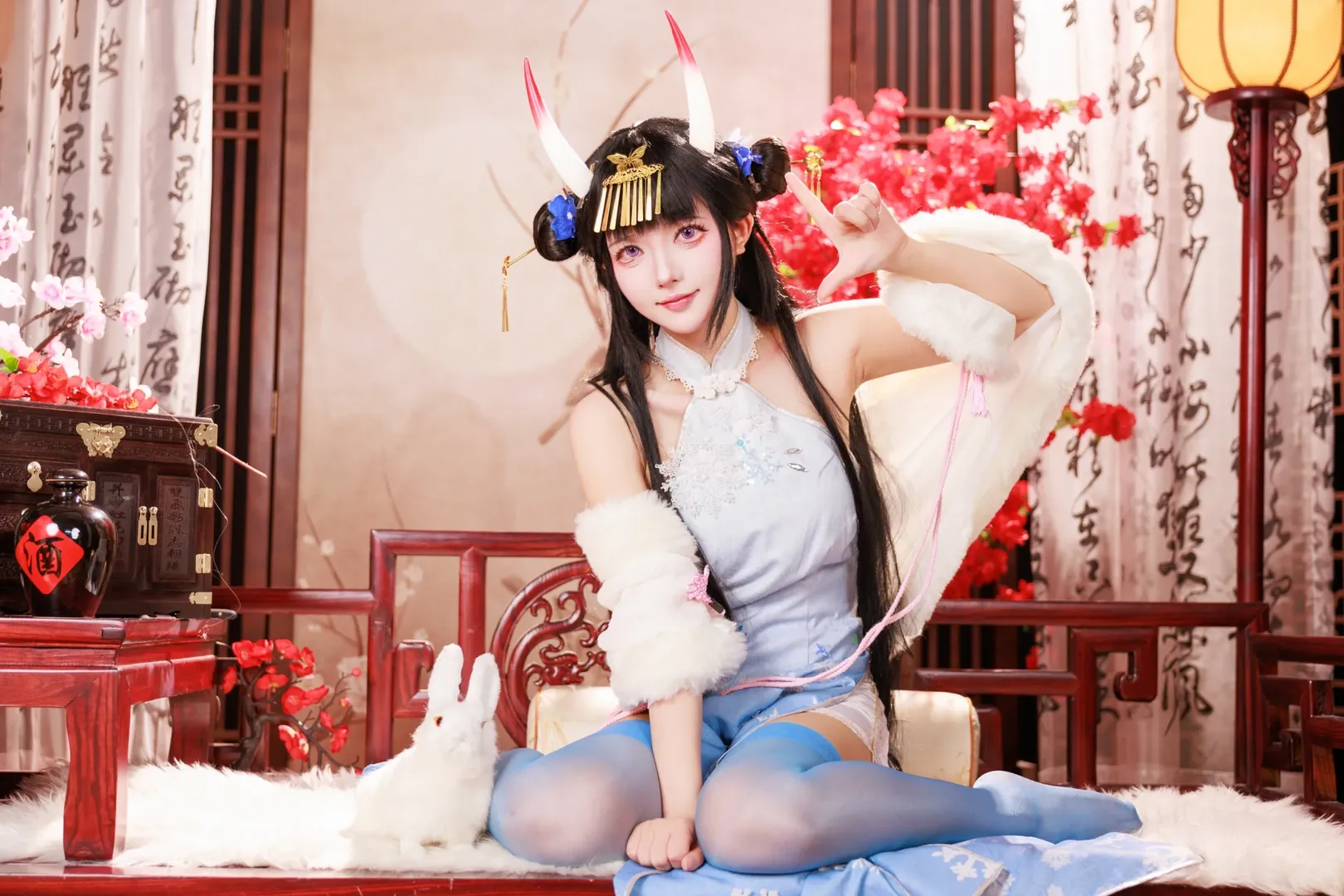 【能代cos】碧蓝航线旗袍造型，尽显清冷优雅 - 第 3 张