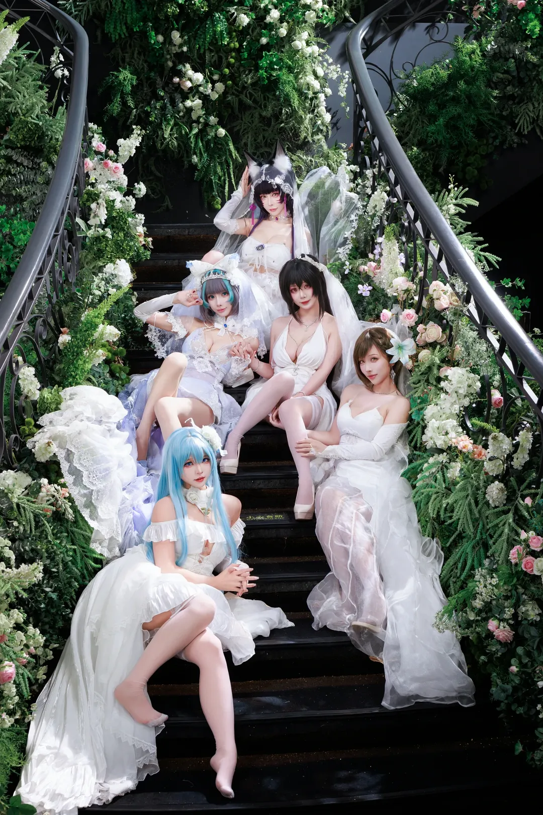 【碧蓝航线花嫁cos】阶梯上的白色浪漫，五等分婚礼主题 - 第 2 张