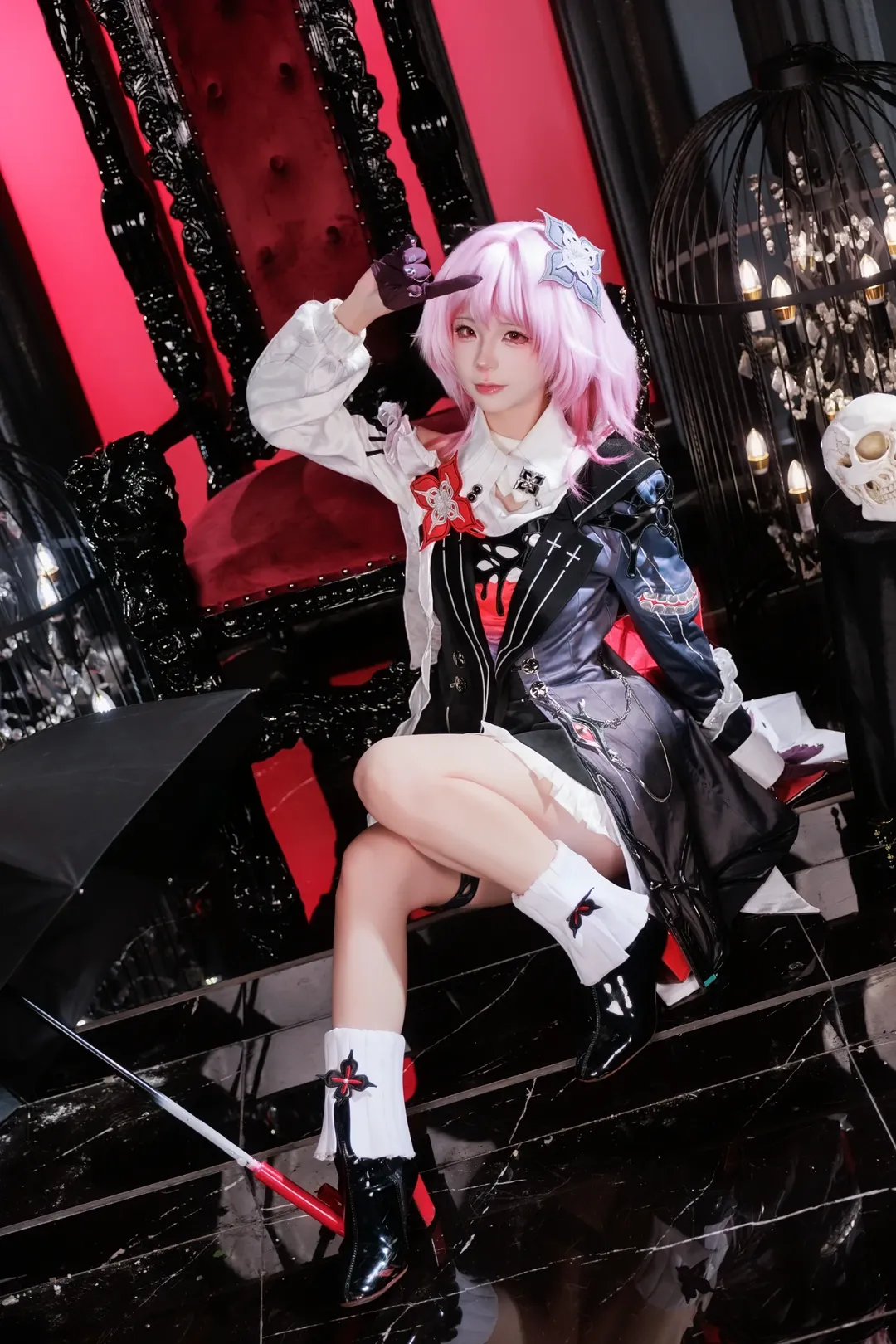 【长夜月cos】崩坏星穹铁道，哥特王座上的暗黑少女 - 第 2 张