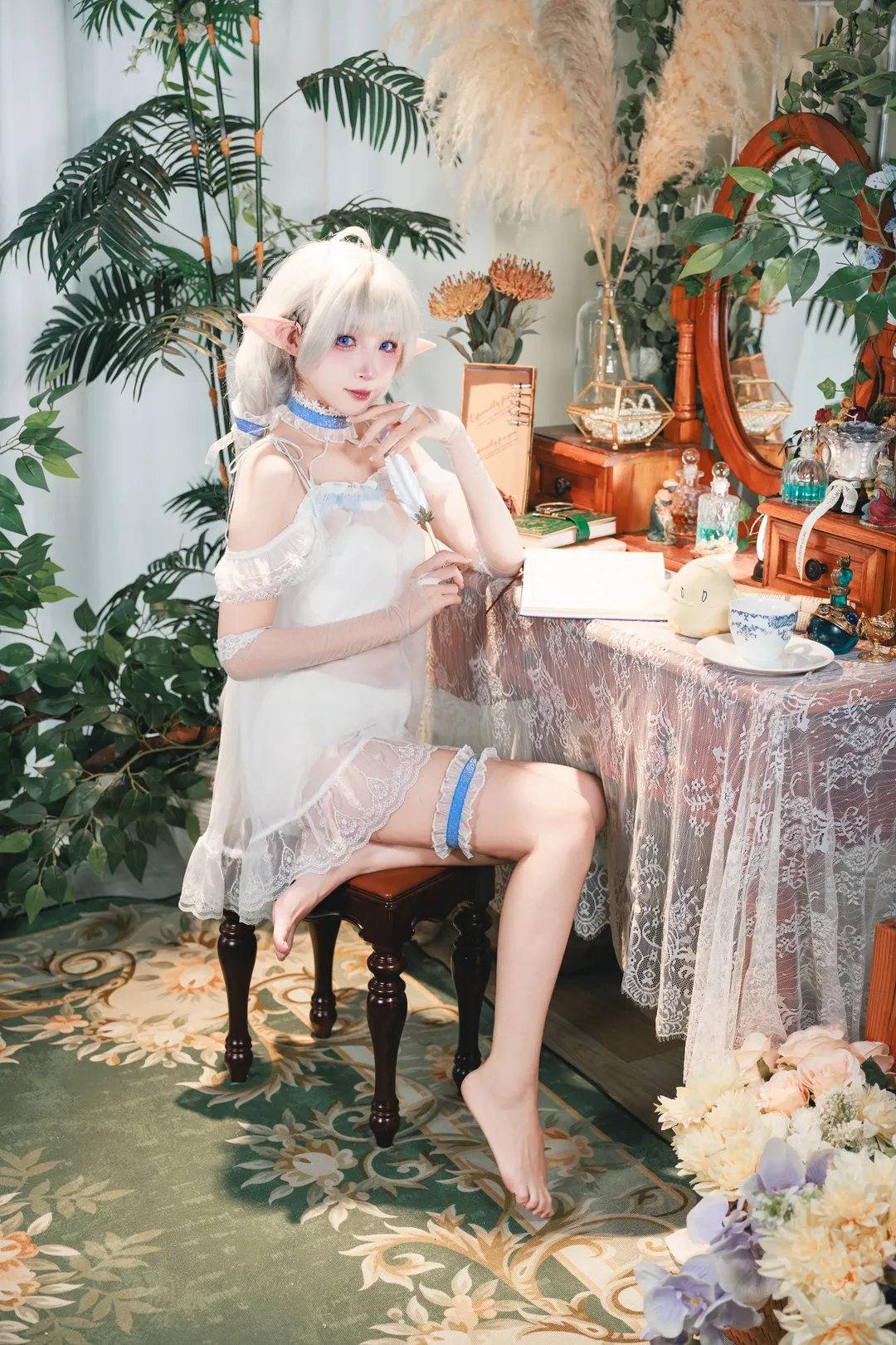 【碧蓝航线埃弗森cos】精灵耳的居家日常睡衣造型