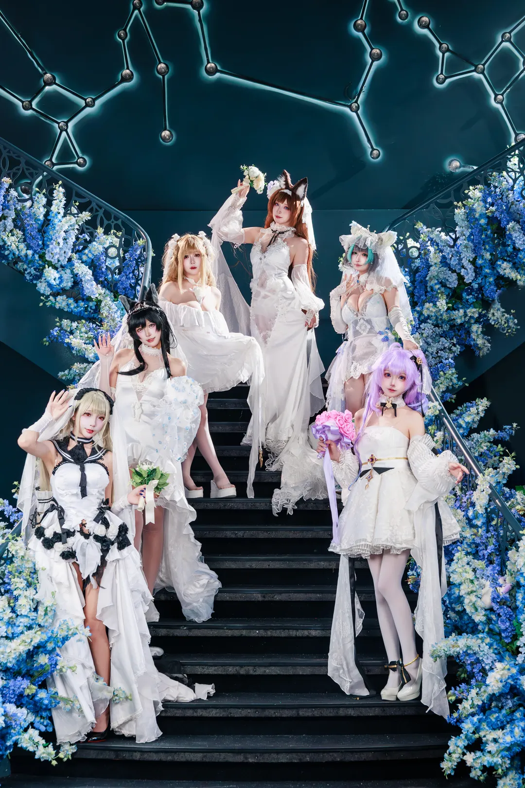 【碧蓝航线世纪婚礼cos】六人同框的婚纱大片拍摄心得