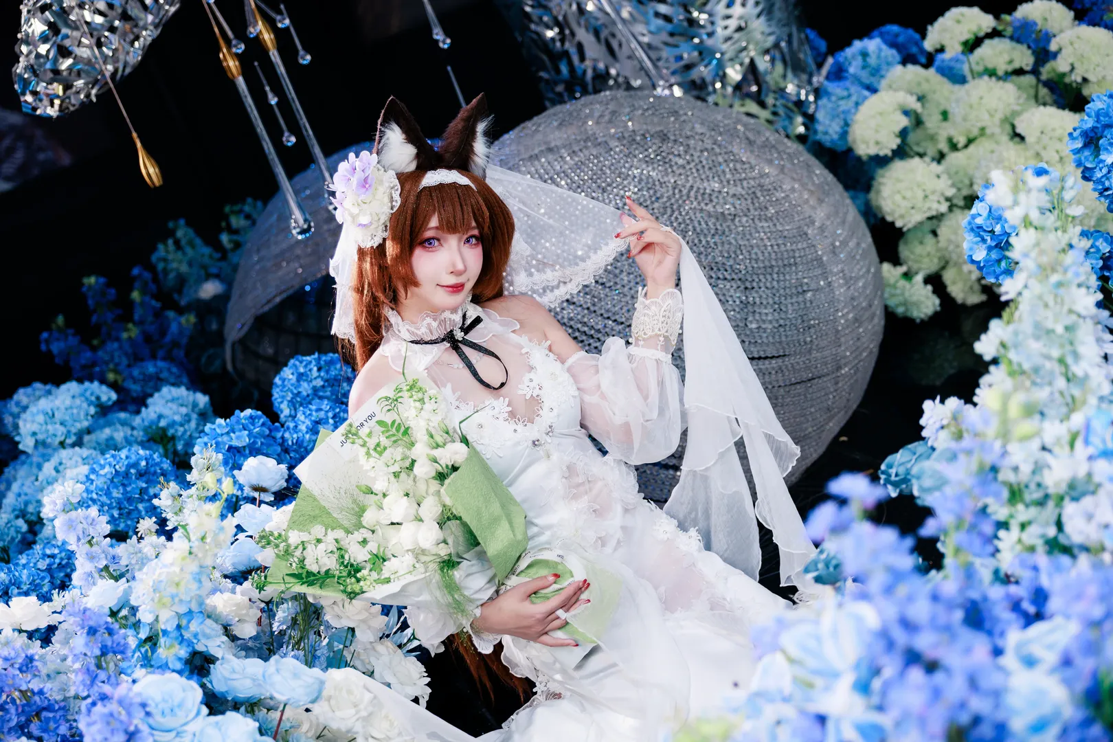 【天城cos】碧蓝航线花嫁，在银色星辰与蓝色花海中定格