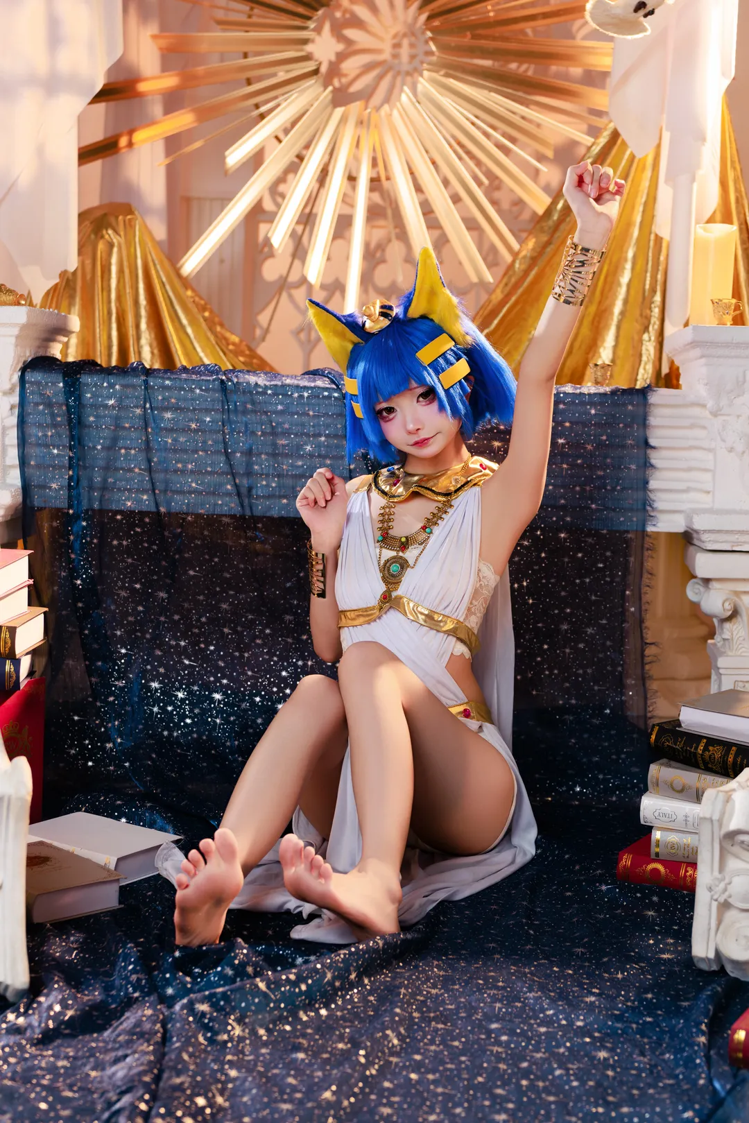 【Ankha cosplay】White Robe Look Combining Divinity and Ancient Egyptian Cosplay - Image 1
