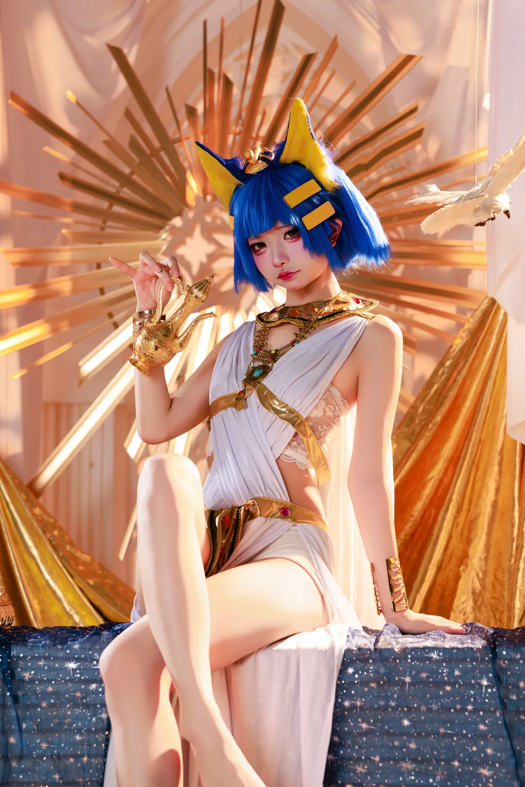 【埃及猫cos】神性与古埃及风结合的白袍造型