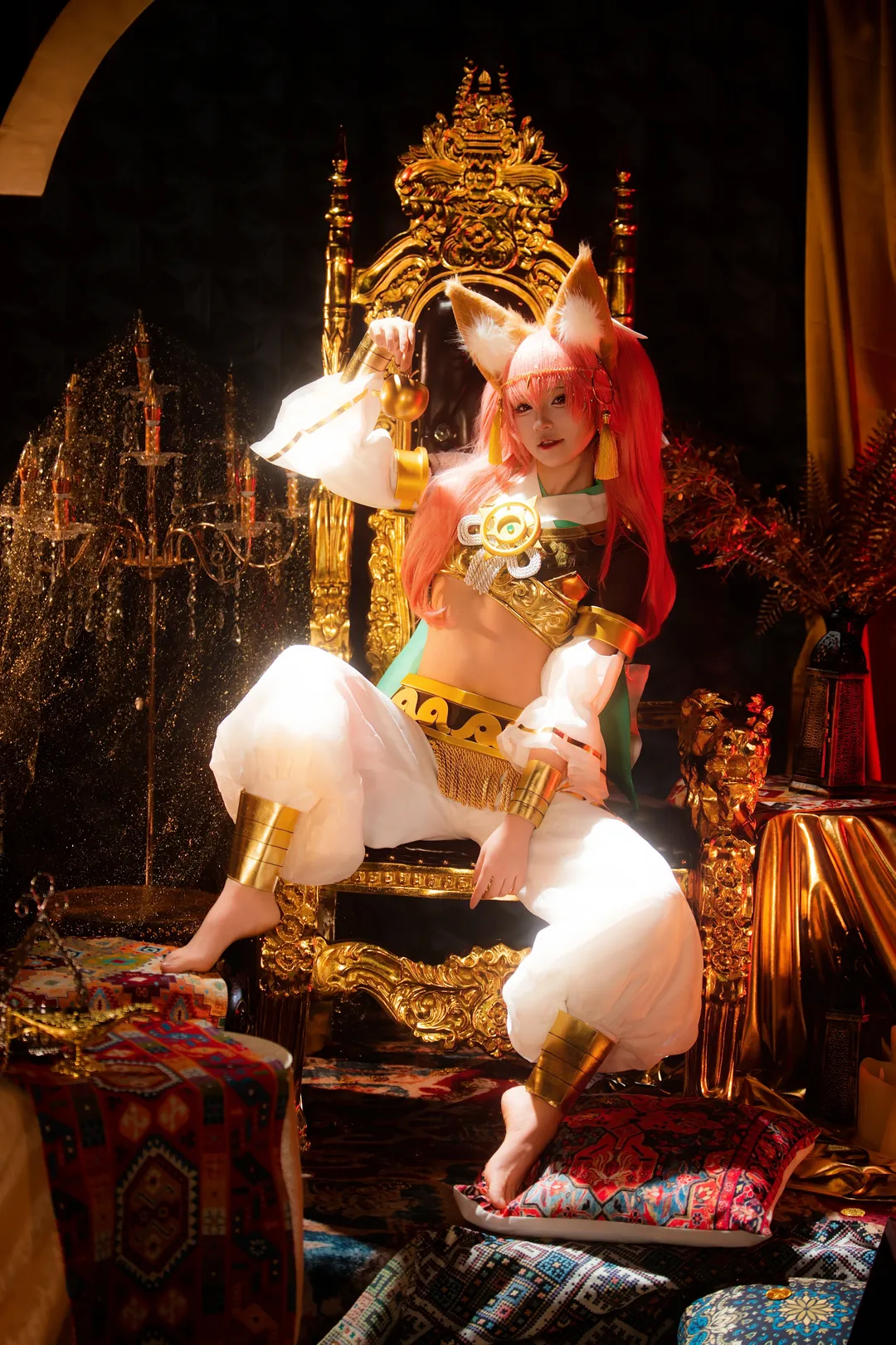 【玉藻前cos】金碧辉煌中的灵俏狐意
