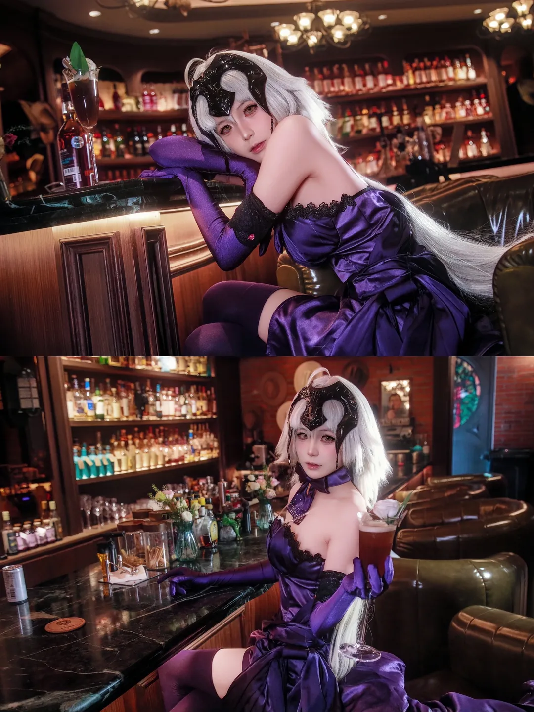 【醉贞cos】Fate/Grand Order 黑贞德的酒吧微醺瞬间 - 第 1 张