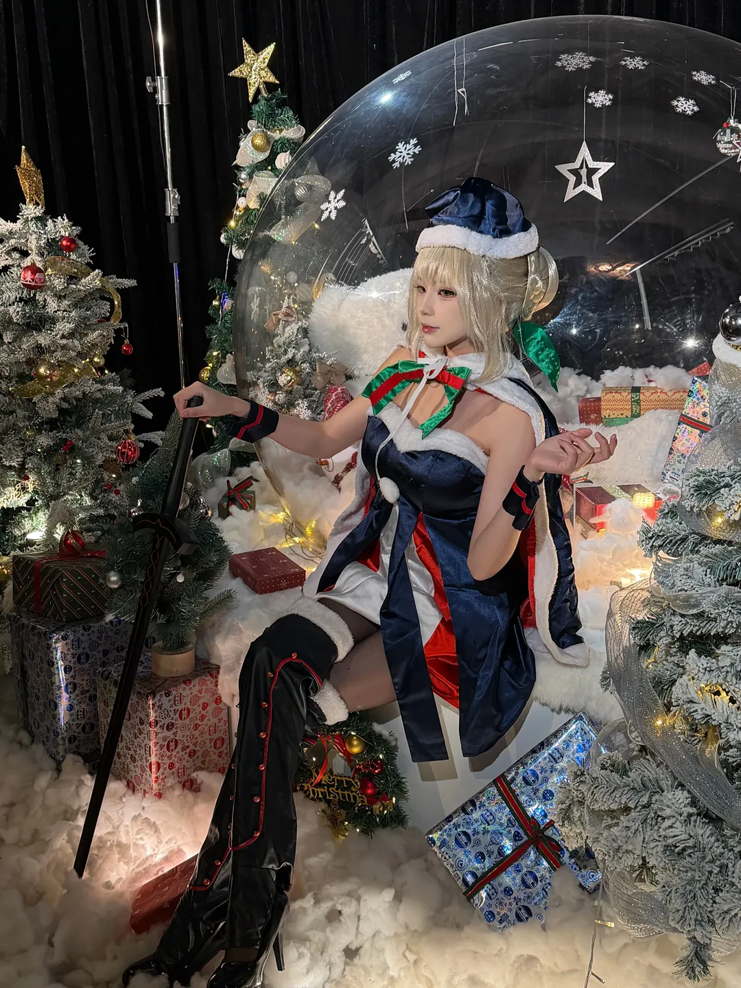 【阿爾託莉雅cos】冰雪球裡的聖誕王