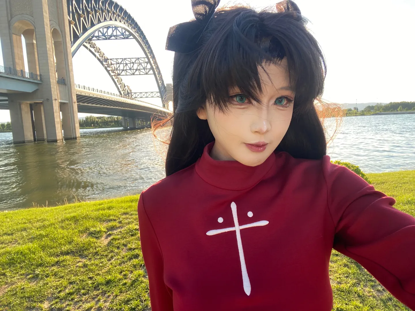 【远坂凛cos】夕阳下的河岸与红宝石，Fate/stay night UBW - 第 1 张