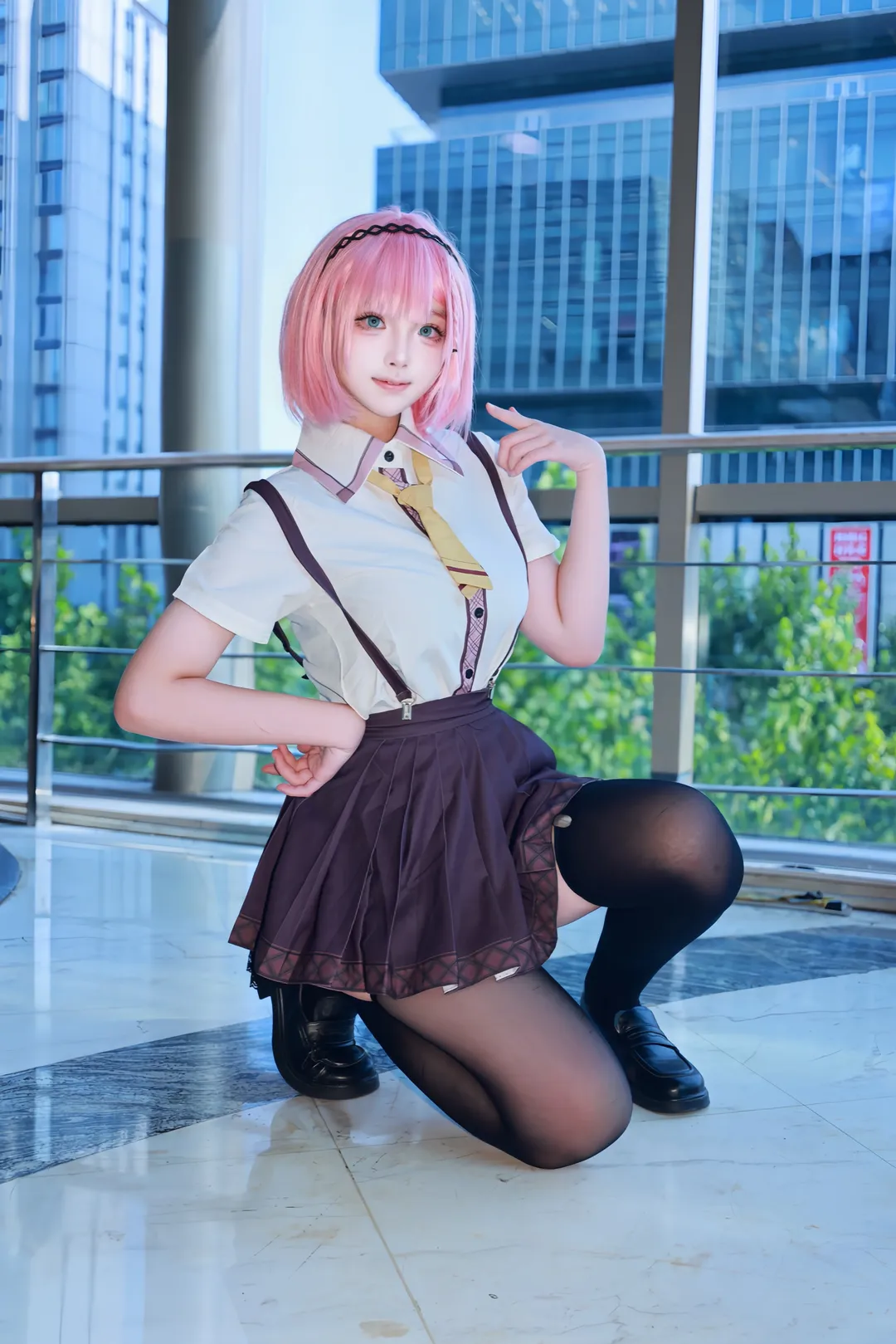 【谷风天音cos】天使纷扰的少女，玻璃幕墙前的随拍 - 第 2 张