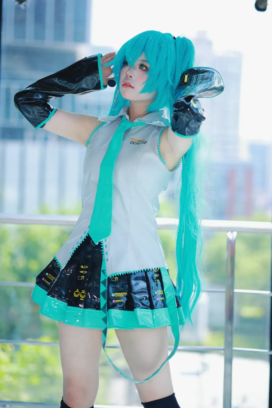 【初音未来cos】葱色双马尾与晴空下的高光瞬间