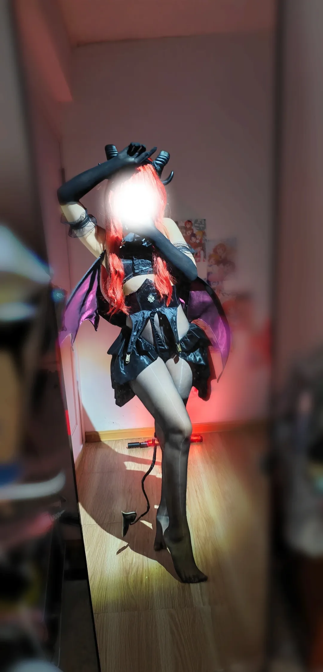 【希尔德加德·兴登堡cos】碧蓝航线魅魔造型深夜试衣