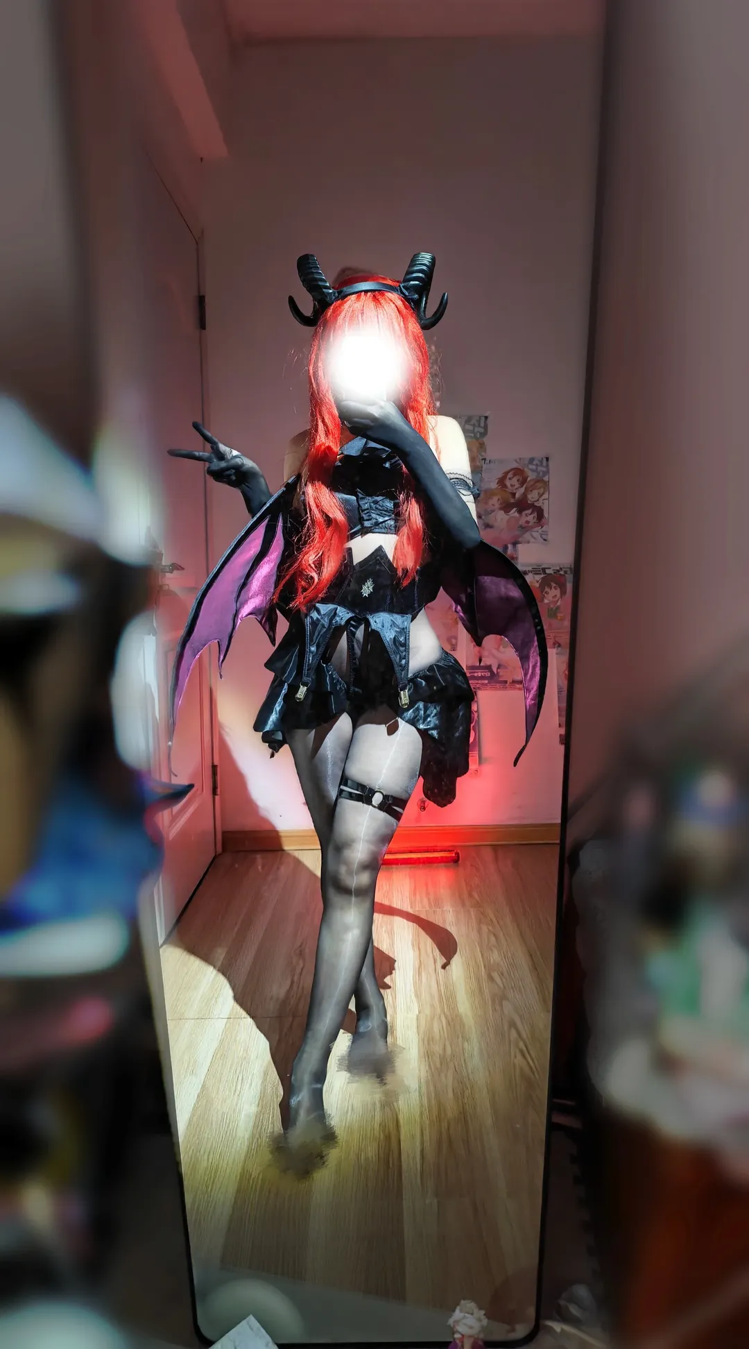 【希尔德加德·兴登堡cos】碧蓝航线魅魔造型深夜试衣 - 第 2 张