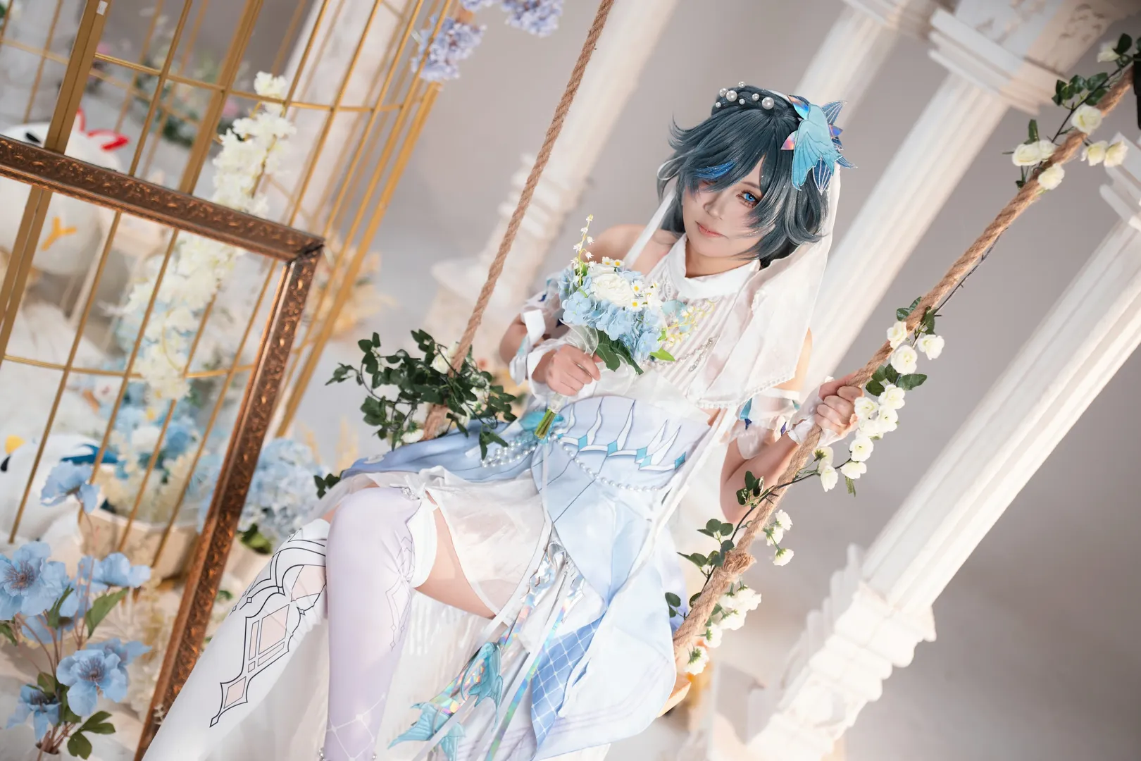 【符华cos】崩坏3 青鸟之庭花嫁与识律的互动瞬间 - 第 1 张