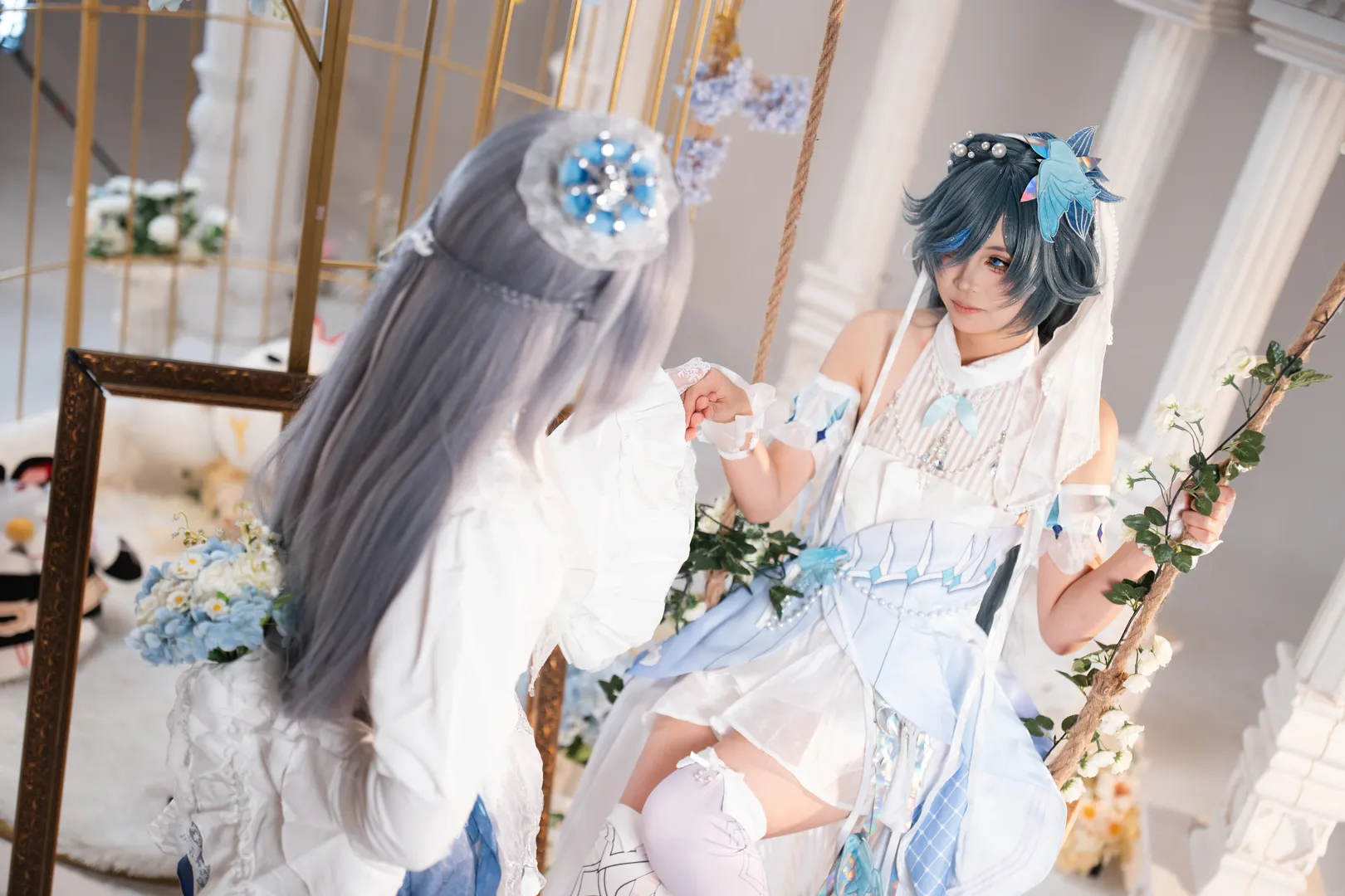 【符华cos】崩坏3 青鸟之庭花嫁与识律的互动瞬间 - 第 2 张