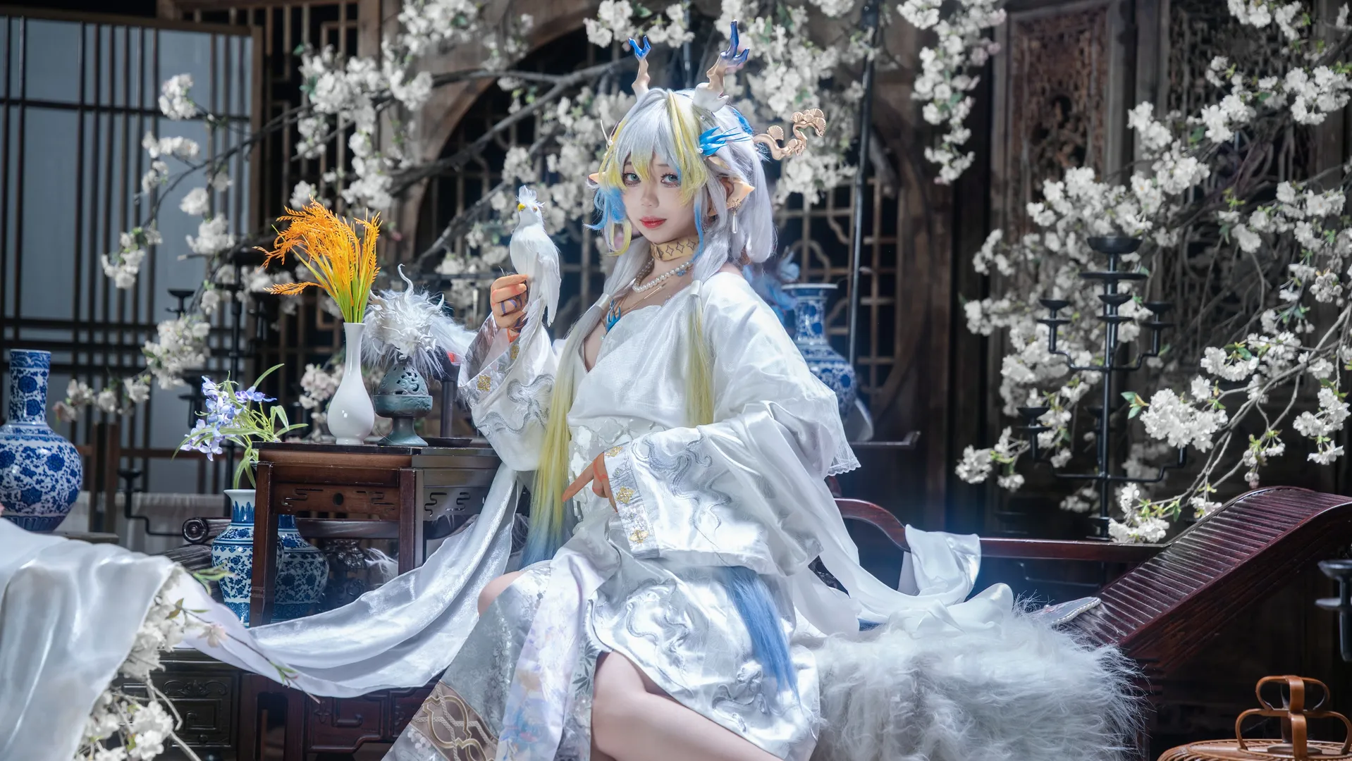 【黍cos】明日方舟雪山降臨，白花古風場景拍攝體驗