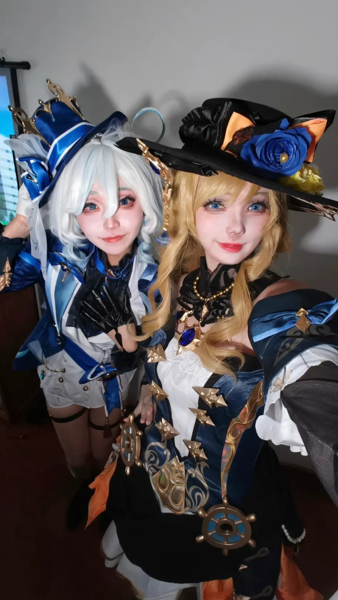 【原神cos】芙宁娜与娜维娅的试妆记录，好友上门送妆