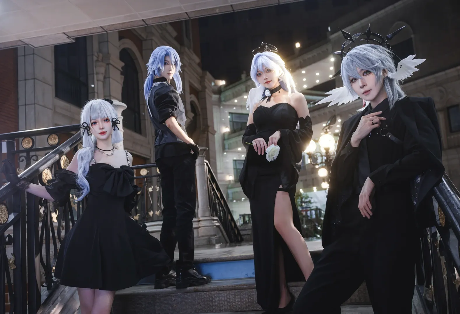 【Kamisato Ayaka cosplay】A Rainy Night Photo Shoot with Genshin Impact's Kamisato Siblings and Honkai: Star Rail's Siblings - Image 7