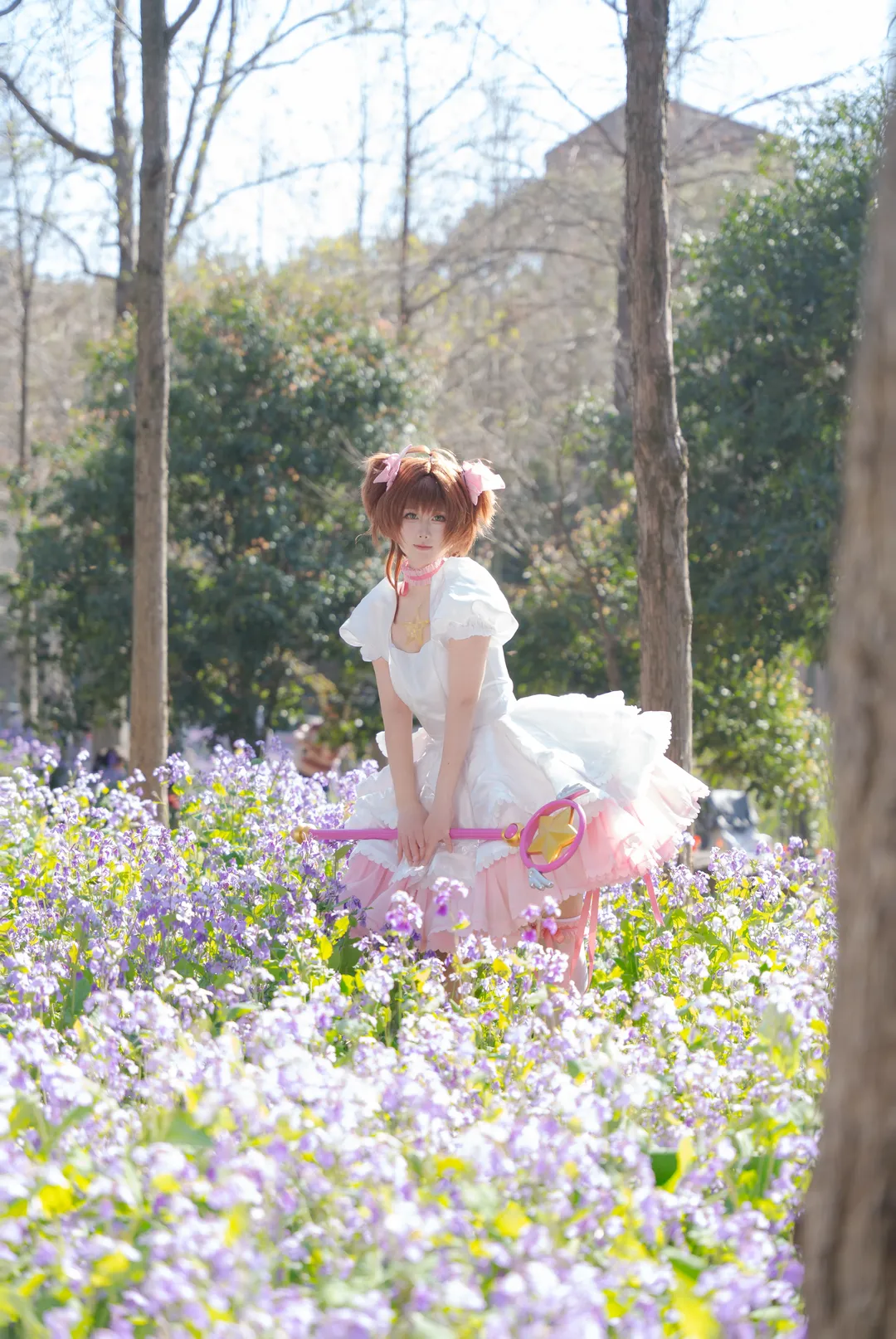 【木之本桜cos】摩卡少女樱生贺，定格春日花海浪漫时刻 - 第 5 张