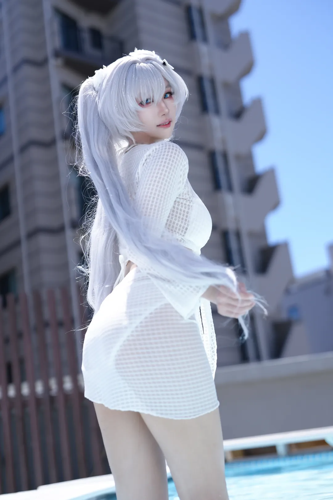 【灰姑娘cos】nikke泳装造型，池畔的清爽夏日 - 第 2 张
