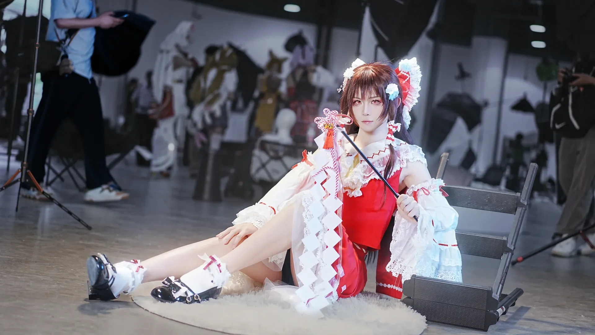 【博丽灵梦cos】东方Project 红白巫女的棚拍定格 - 第 3 张
